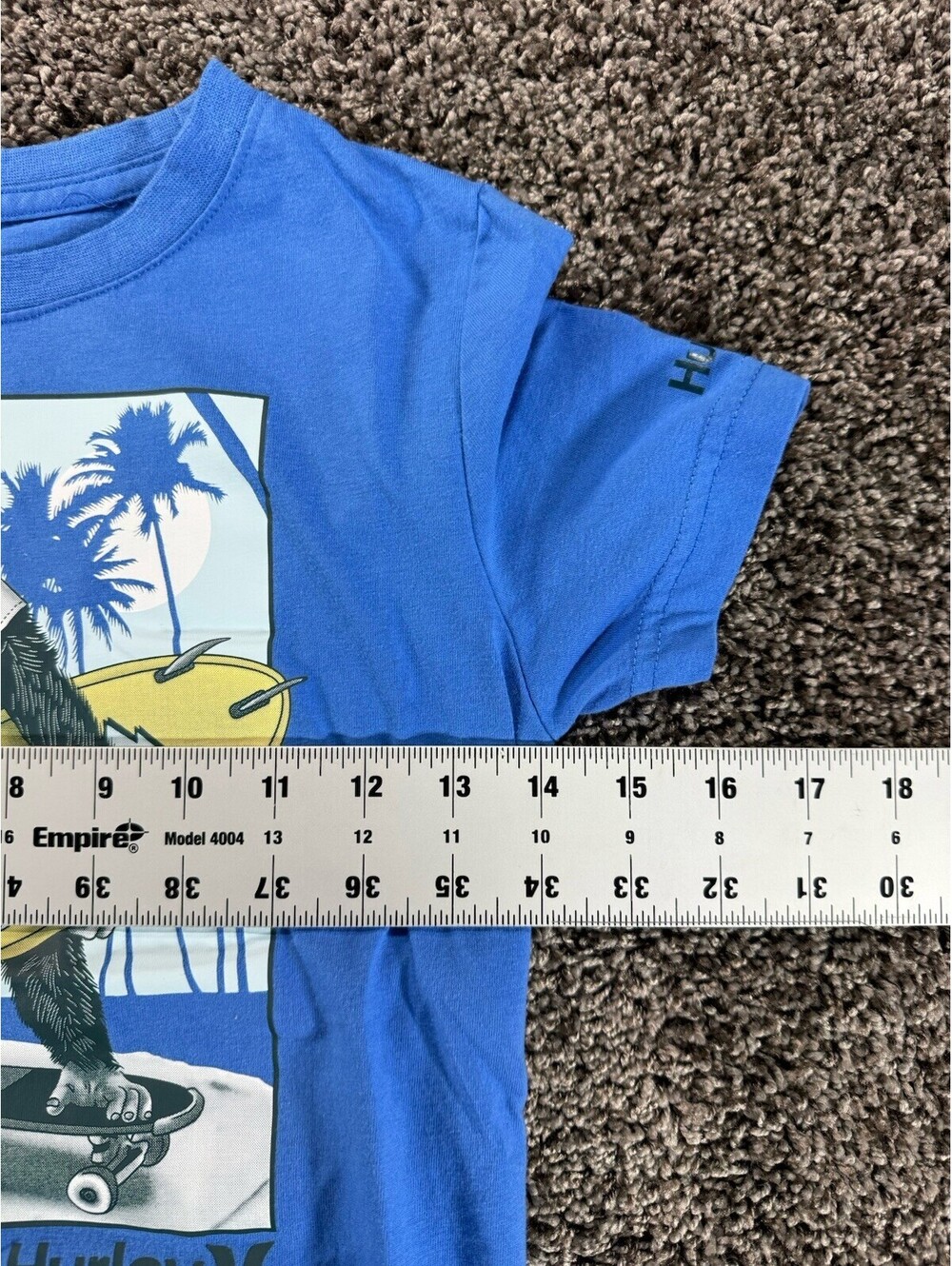 Hurley Surfing Graphic Shirt Sleeve Blue T-shirt Kids Size S (8-10) YRS - Picture 4 of 7